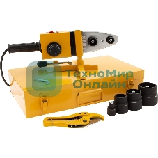 Аппарат для сварки пластиковых труб Denzel DWP-1500 1500Вт 260-300С компл насадок 20-63мм