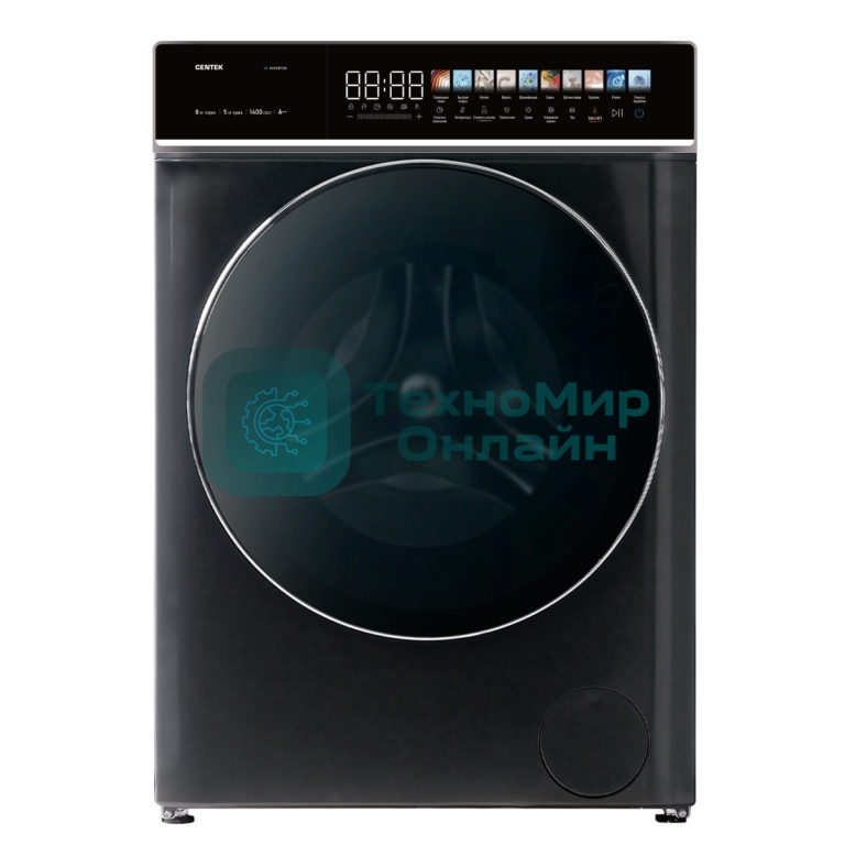Стирально-сушильная машина Centek CT-1945 серый, загрузка фронтальная 8 кг, 1400 об/мин., класс: А+++