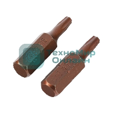 Бита EDGE by PATRIOT T15, сталь S2, длина 25 мм, 2шт в блистере