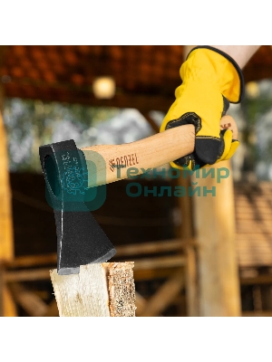 Топор Denzel 600 г, кованый, буковое топорище