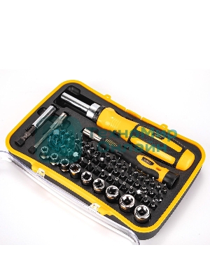 Набор прецизионных отверток Deli DL3565 65 предметов Материал бит Cr-v. Пластиковый кейс.