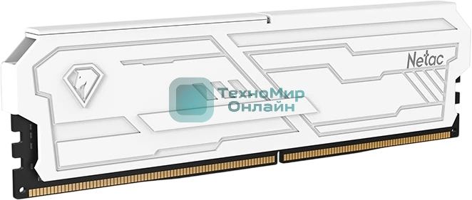 Оперативная память Netac Shadow III, DDR4, 32GB (1x32GB), 3200 MHz, CL22, с радиатором, белый