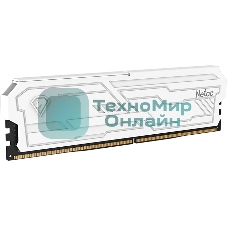 Оперативная память Netac Shadow III, DDR4, 32GB (1x32GB), 3200 MHz, CL22, с радиатором, белый