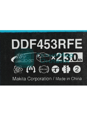 Дрель-шуруповерт Makita DDF453RFE, 18 В, 3 Ач, 42 Нм, щеточный