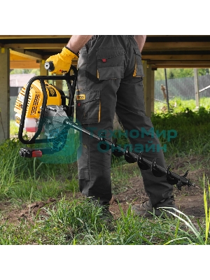 Мотобур Denzel DX-52 объем двигателя 52 см3, соединение 20 мм, без шнека