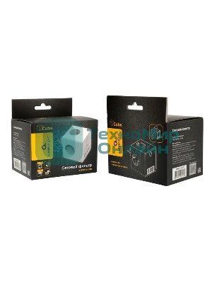 Сетевой фильтр Cablexpert Cube CUBE-4-U4-W, 4 р, 16А, 4хUSB, ур. защиты 2+, белый, коробка