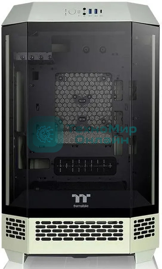 Компьютерный корпус Thermaltake The Tower 300 Matcha зеленый без БП miniITX 8x120мм 6x140мм 2xUSB 3.0 audio bott PSU