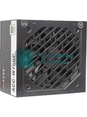 Блок питания Accord ACC-W750P, 750Вт, 80 PLUS WHITE, 120мм, черный