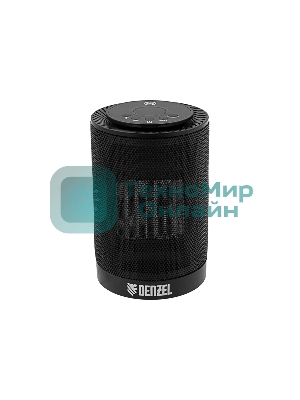 Тепловентилятор керамический Denzel DTFC-1200, черный, 600/1200 Вт, 12 м2, 3 режима, термостат