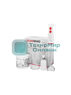 Блендер погружной Starwind SBP2242 500 Вт, белый/оранжевый