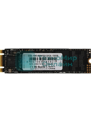 Накопитель SSD AMD Radeon R3MS0120G8, 120Gb, M.2 2280, SATA, R/W 520/450