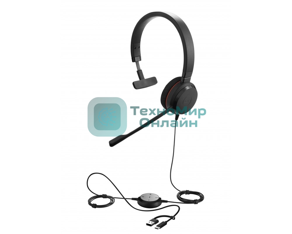 Гарнитура Jabra Evolve 20 MS Mono чёрный, проводная