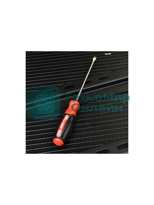 Отвертка шлицевая Deli DL3443 SL5x75мм сталь S2, матовый стержень, двухкомпонентная прорезиненная рукоять