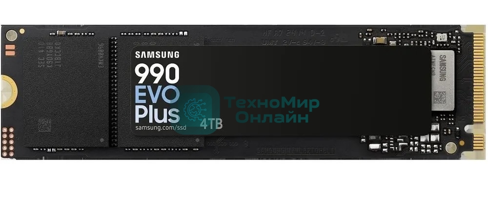 Накопитель SSD Samsung 990 EVO Plus, 1024 Gb, M.2 2280, PCIe 4.0 x4, NVMe, R/W 7150/6300