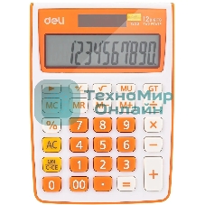 Калькулятор настольный Deli E1238/OR оранжевый 12-разр.