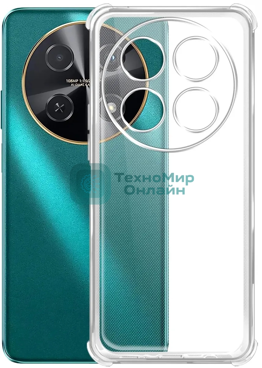 Чехол (клип-кейс) BoraSCO для Huawei Nova 12i Bumper Case прозрачный