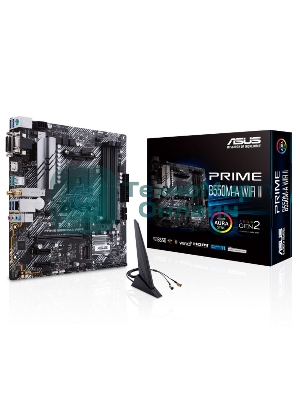 Материнская плата ASUS PRIME B550M-A WIFI II, AM4, AMD B550, 4xDDR4, 4xSATA, 2xM.2, 1xPCI-E 4.0 x16, 2xPCI-E x1, 1xDVI-D, 1xHDMI, 1xVGA, 1x 1Gb LAN, 2xUSB-A 3.2 Gen 2, 4xUSB-A 3.2 Gen 1, 3x3.5 мм, 7.1, Micro-ATX