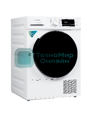 Сушильная машина Бирюса DM-MK10/03 белый, 10 кг, сушка - конденсационная, программ - 16, 59.5 x 84.5 x 67.5 см