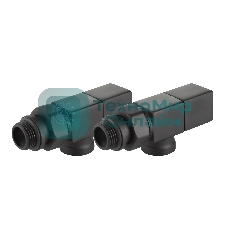 Набор дизайн-вентилей CUBE, осевой черный 1/2