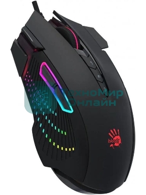 Мышь проводная A4Tech Bloody J90s черный, 8000 dpi, USB, кнопки - 12
