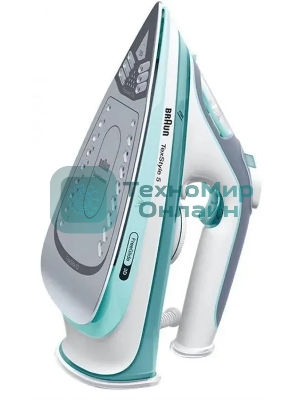 Утюг Braun SI5017GR бирюзовый/белый, 2700 Вт, 50 г/мин, 190 г/мин, 300 мл