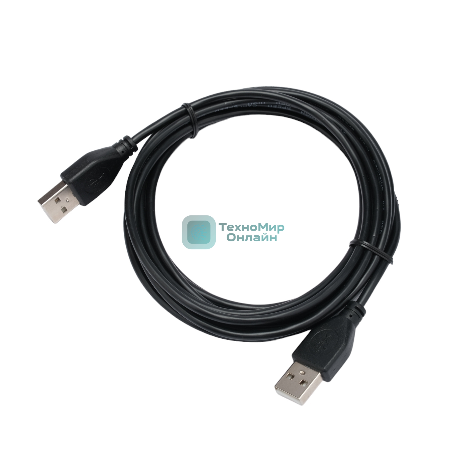 Кабель USB2.0 Cablexpert CC-USB2-AMAM-3M, AM/AM, экран, 28/26AWG, медь, Pro, 3м, черный, пакет