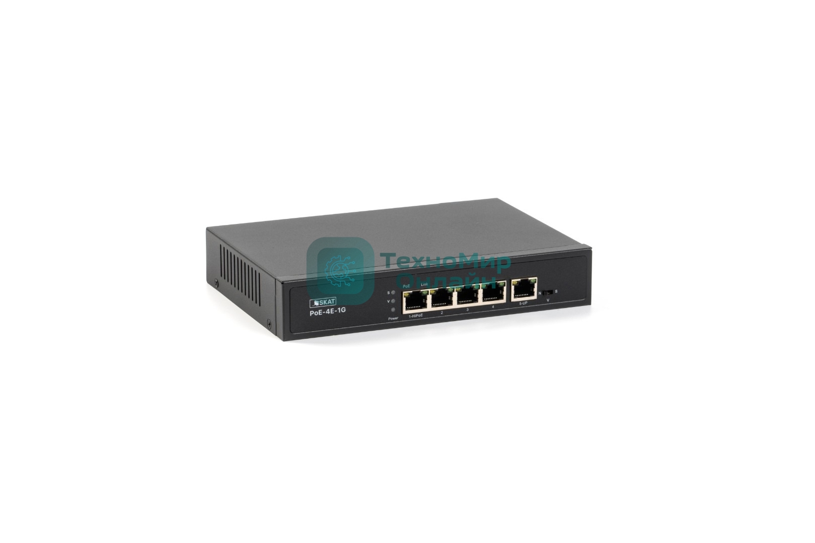 Коммутатор SKAT PoE-4E-1G PoE Plus 65Вт порты: 4-Ethernet 1-Uplink