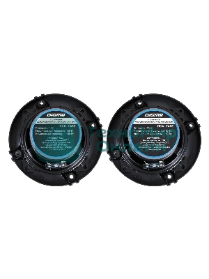 Колонки автомобильные Digma DCA-T402 180Вт 86дБ 4Ом 10см (4дюйм) (ком.:2кол.) коаксиальные двухполосные