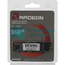 Накопитель SSD AMD Radeon R3MS0960G8, 960Gb, M.2 2280, SATA, R/W 550/500