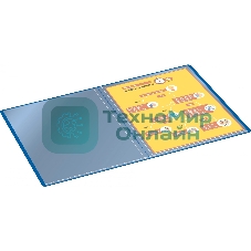 Папка с 10 прозрачными вкладками Silwerhof Eco A4, пластик, 0.5мм, синий