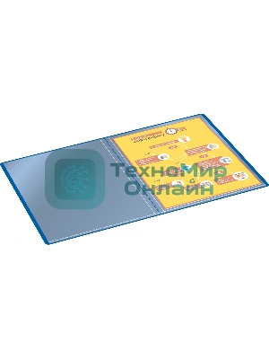 Папка с 10 прозрачными вкладками Silwerhof Eco A4, пластик, 0.5мм, синий