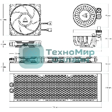 Жидкостная система охлаждения Arctic Cooling Liquid Freezer III Pro 360 ARGB Multi Compatible ACFRE00184A черный 120мм алюминий+медь 3000rpm 4-pin