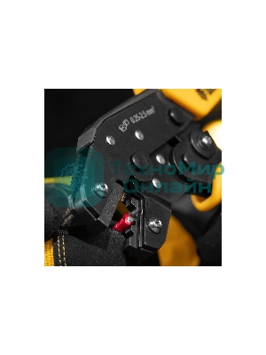 Клещи для обжима неизолированных наконечников Denzel НК и НВ, разъемов РП, 0,25 - 2,5 мм2