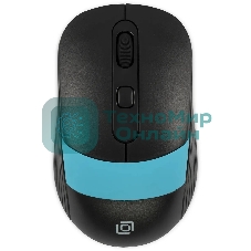 Мышь беспроводная Oklick 310MW черный/синий, 3200 dpi, радиоканал, USB, кнопки - 4