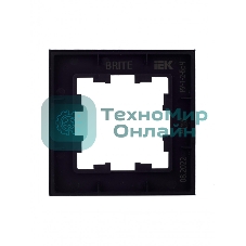 Рамка 1-местная IEK BRITE РУ-1-2-БрЧ стекло черный