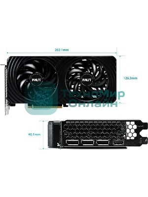 Видеокарта Palit PA-RTX 5060Ti DUAL 8Gb PCI-E 5.0 GeForce RTX 5060TI 8Gb 128bit GDDR7 2407/28000 HDMIx1 DPx3 HDCP Ret