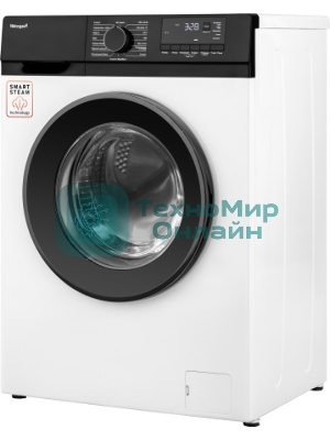 Стиральная машина Weissgauff WM 45106 Steam белая, загрузка фронтальная 6кг, 1000 об/мин., класс: A+