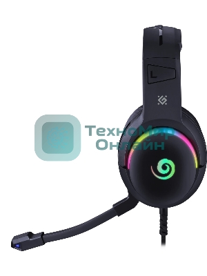 Гарнитура Defender Debor чёрный, проводная, USB, подсветка