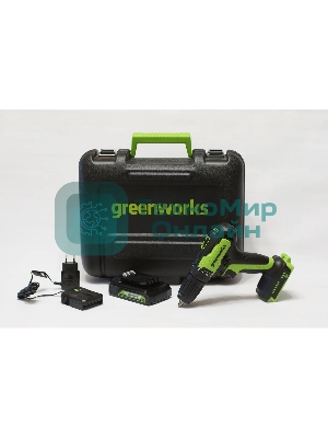 Дрель-шуруповерт GREENWORKS 3704007UA, 24 В, 0 Ач, 90 Нм, бесщеточный