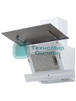 Вытяжка наклонная Krona Irma A 600 White S белый/серебристый, 59.5 см, 1300 куб. м/ч, 65 дБ