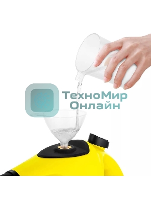 Пароочиститель ручной KITFORT KT-9138-3 черно-желтый, 1050 Вт
