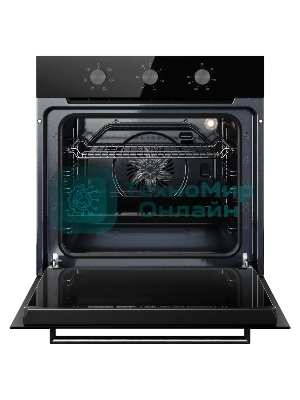 Духовой шкаф Kuppersberg HO 603 Black line, High-Tech, 78 л, поворотное управление, таймер, 6 режимов, макс. температура 310 градусов, цвет черный, цвет фурнитуры черный