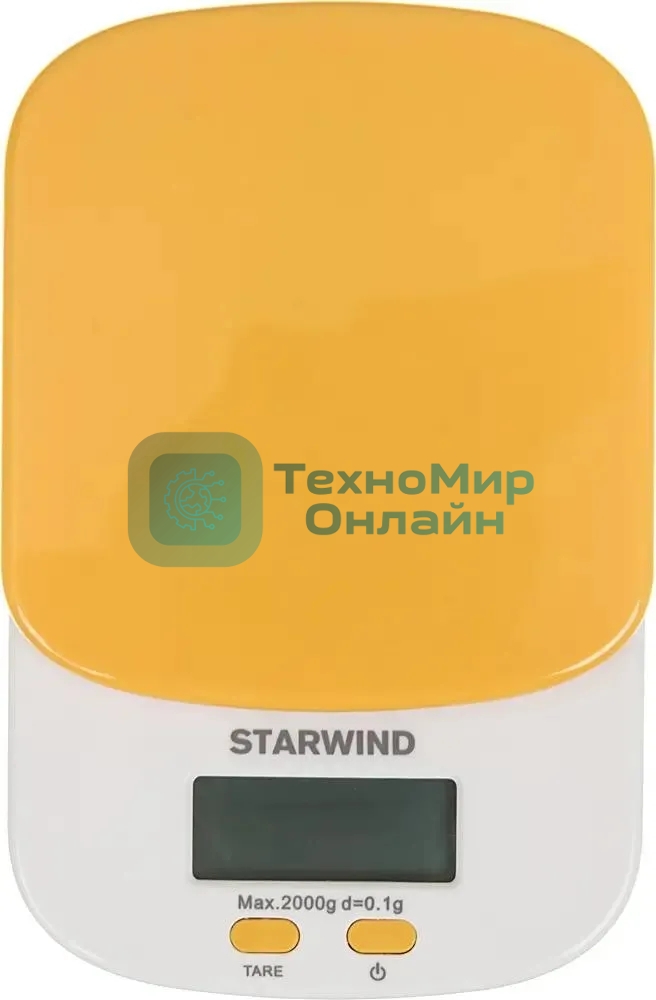 Весы кухонные Starwind SSK2158 макс. вес: 2 кг, оранжевый
