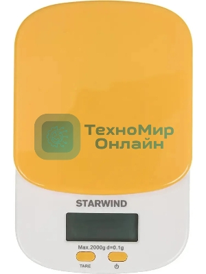 Весы кухонные Starwind SSK2158 макс. вес: 2 кг, оранжевый