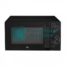 Микроволновая печь BQ MWO-20004SM/W черный, 20 л, 700 Вт, переключатели - поворотный механизм