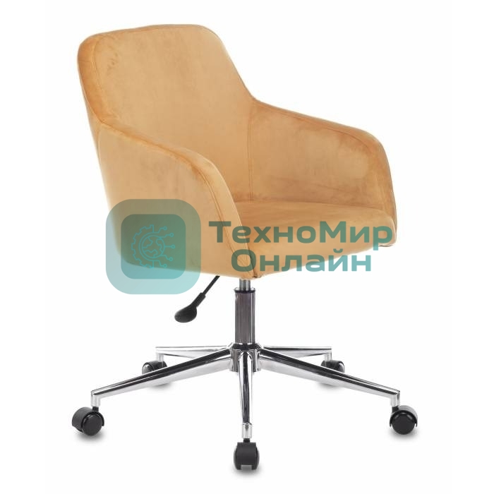 Кресло компьютерное Бюрократ CH-380SL янтарный Italia 9, крестовина металл хром