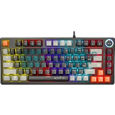 Клавиатура проводная механическая Defender Wildfire GK-213 RU,чер/сер,82кн,TNT розов,1.5м 1