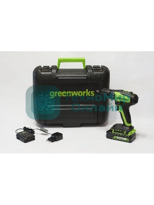 Дрель-шуруповерт GREENWORKS 3704007UA, 24 В, 0 Ач, 90 Нм, бесщеточный