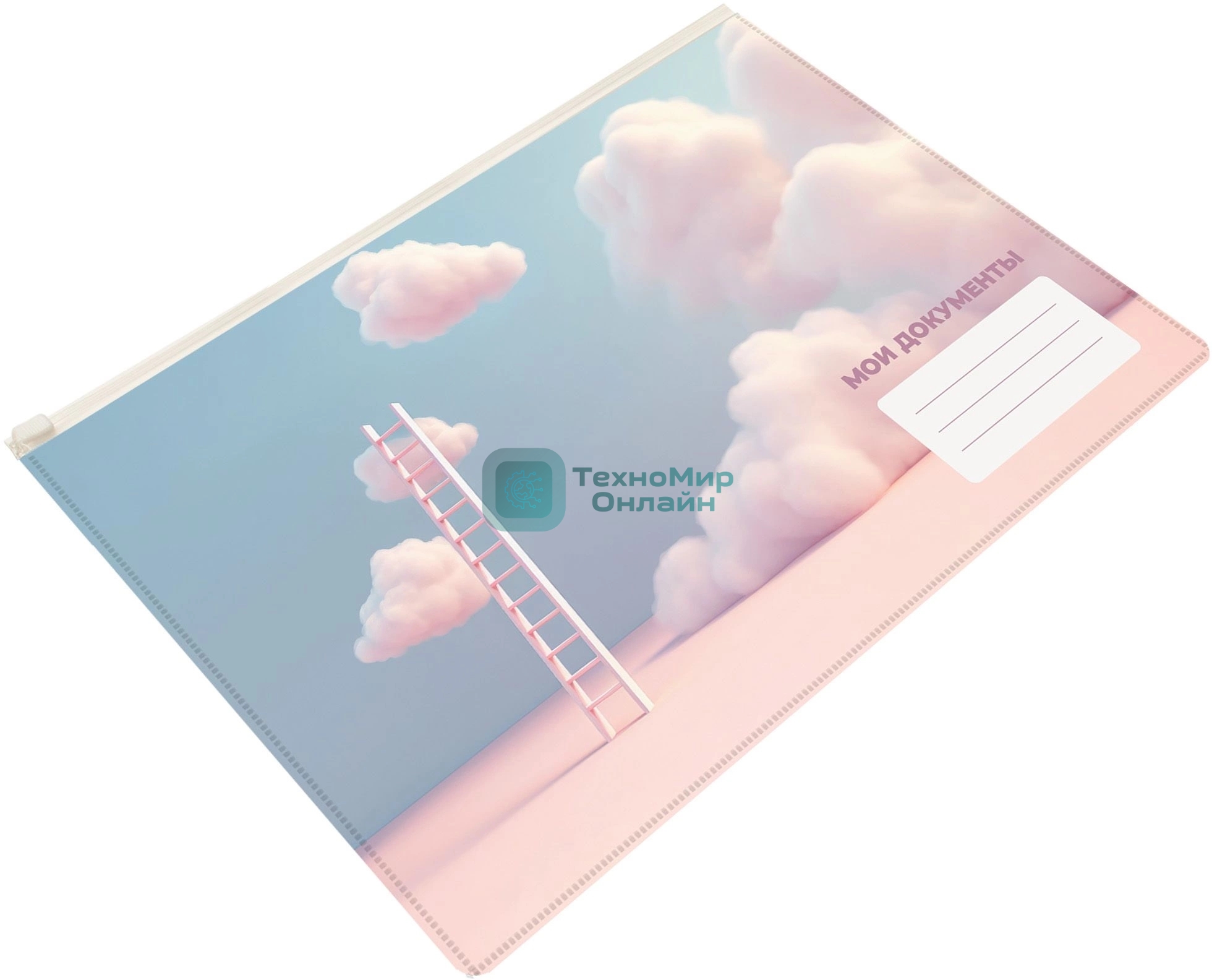 Папка на молнии ZIP Silwerhof CLOUD A5+ ПВХ 0.25мм