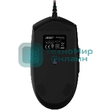 Мышь проводная Acer Nitro OMW400 черный, 6400 dpi, USB, кнопки - 6